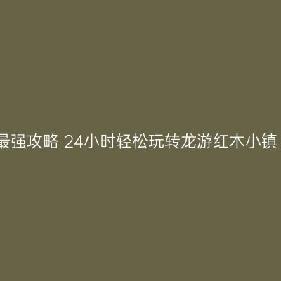 最强攻略 24小时轻松玩转龙游红木小镇